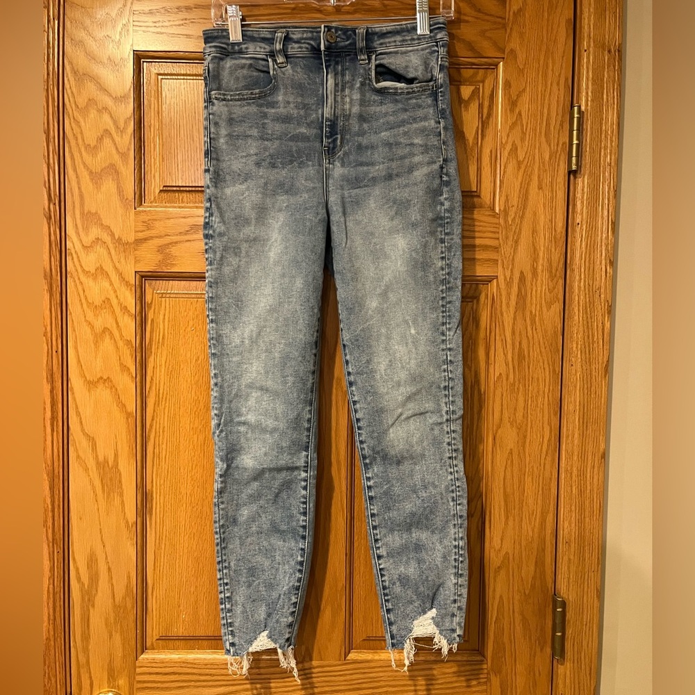 AE Acid Wash Jegging Crop